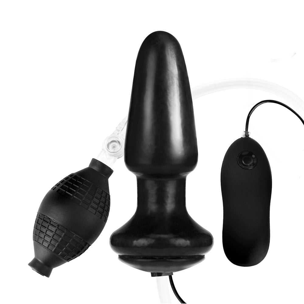 Lux Fetish 4" Inflatable Vibrating Butt Plug Luxe Ember Essentials