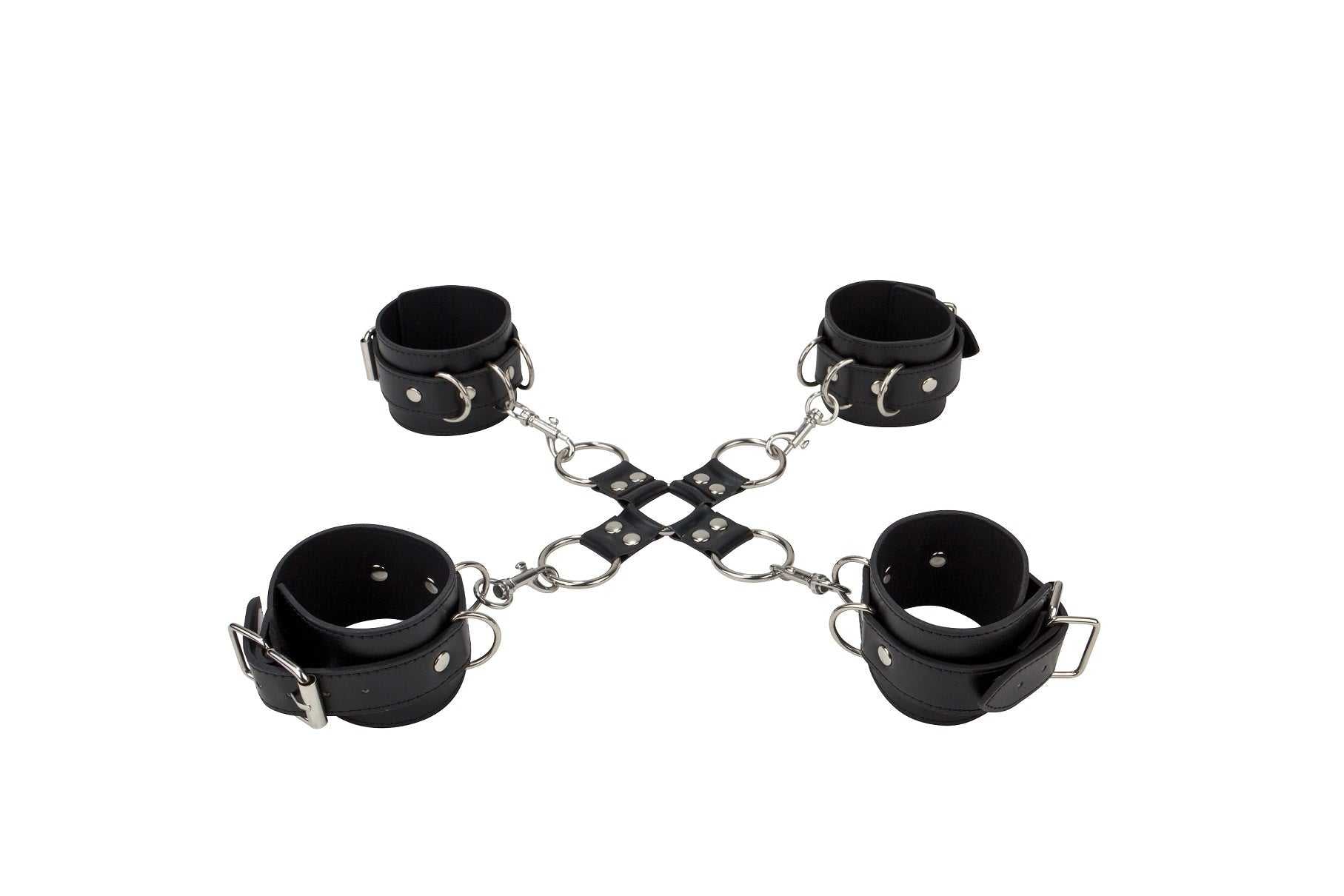 Leather Hand and Legcuffs - Black Luxe Ember Essentials