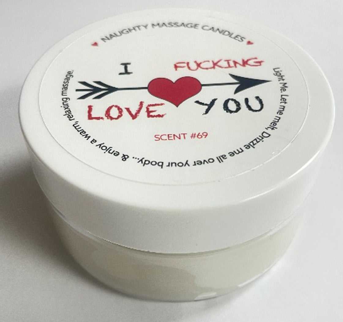 I F-Ing Love You Massage Candle - Madagascar Vanilla 1.7 Oz Luxe Ember Essentials