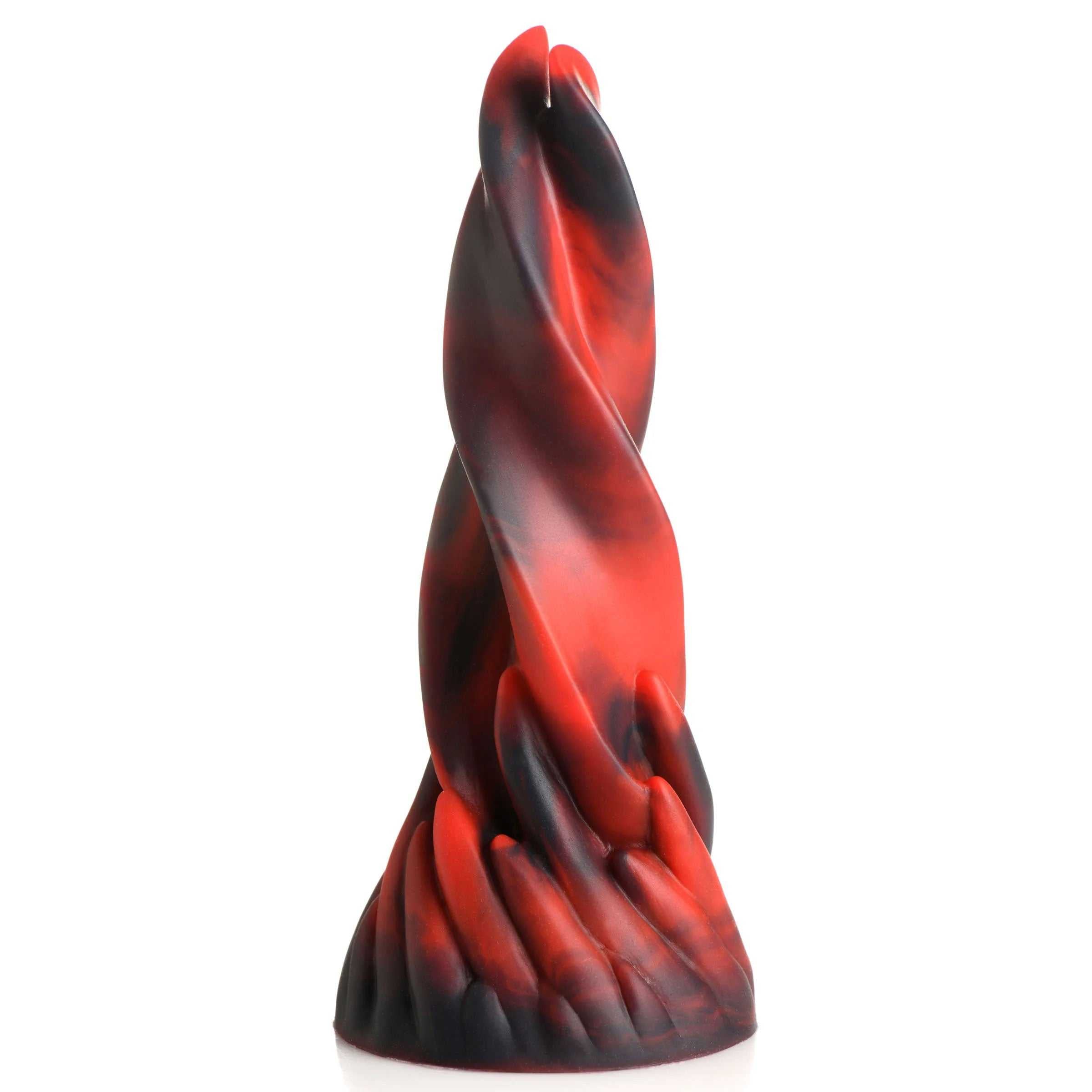 Hell Kiss Twisted Tongues Silicone Dildo - Red Luxe Ember Essentials
