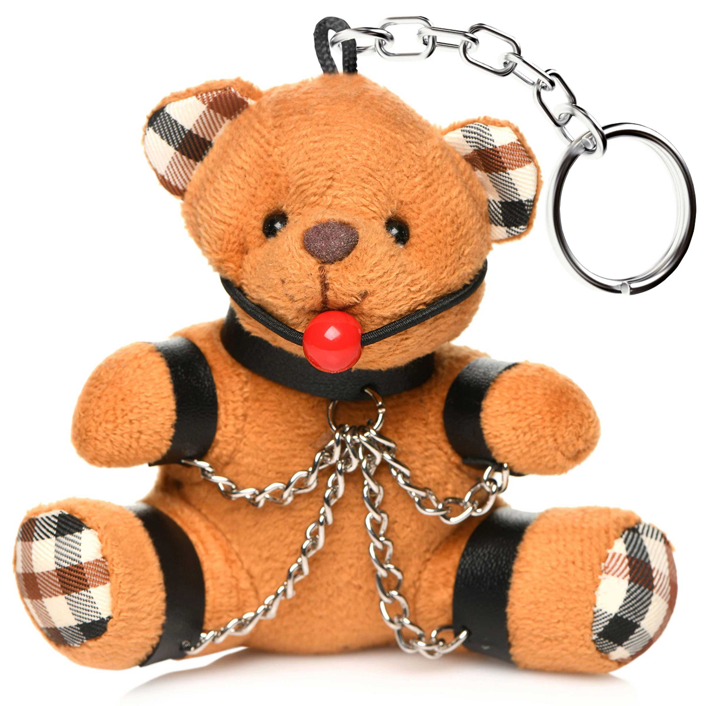 Gagged Teddy Bear Keychain Luxe Ember Essentials