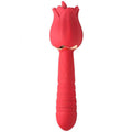 Bloomgasm Racy Rose Thrust and Lick Vibrator - Red Luxe Ember Essentials