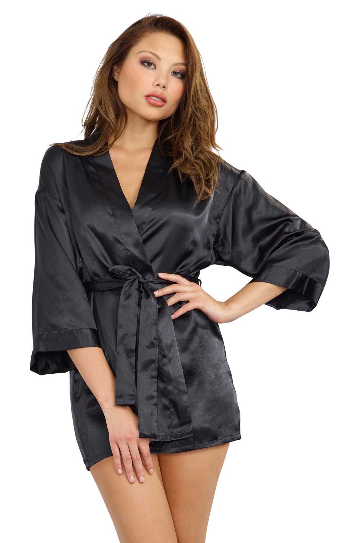 Robe, Chemise, Padded Hanger - Large - Black Luxe Ember Essentials