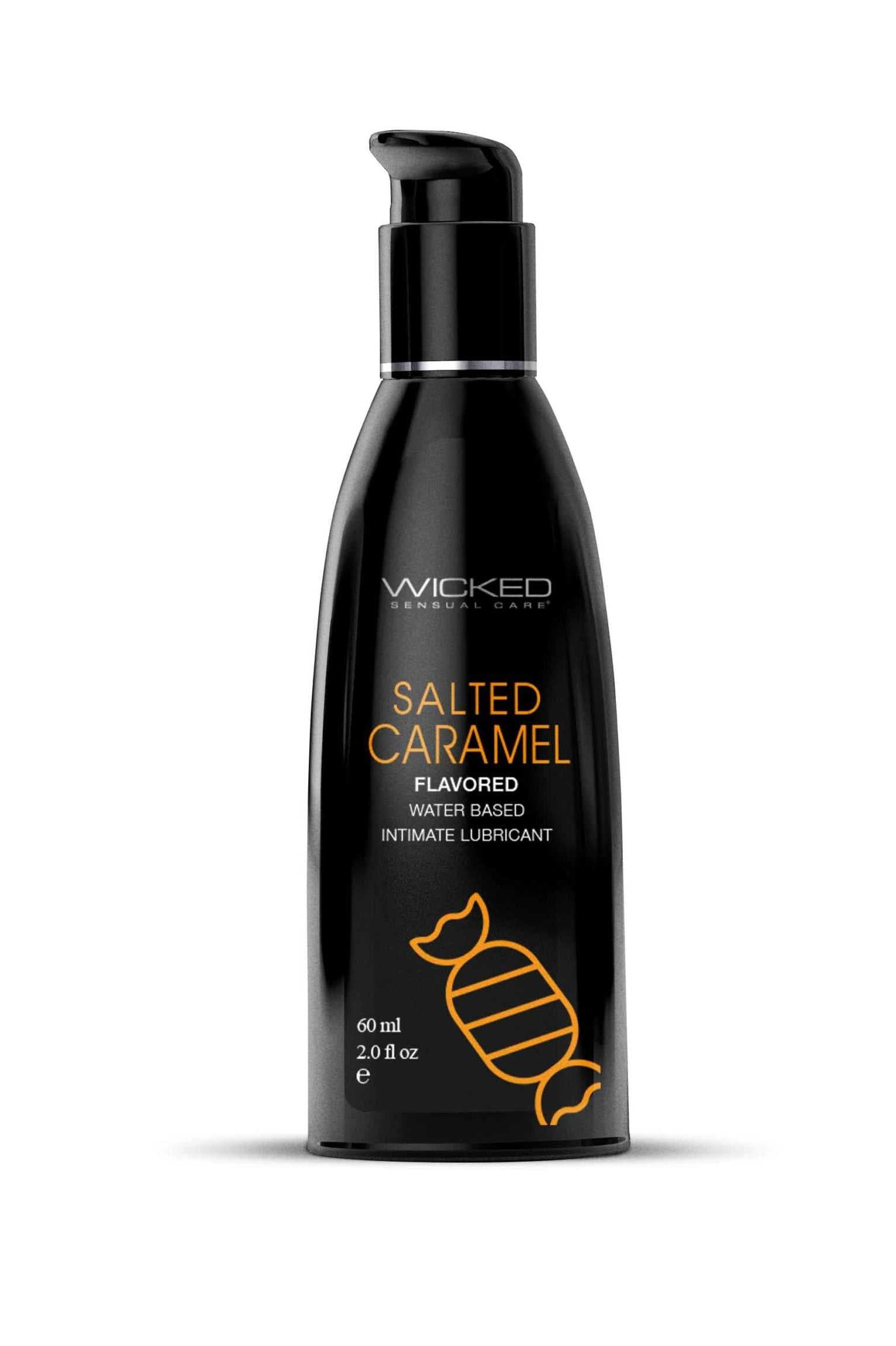 Aqua Salted Caramel Flavored Water Based Intimate Lubricant - 2 Fl. Oz. Luxe Ember Essentials