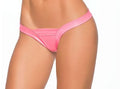"Wet Low Back v Strap Shiny Thong - Small/medium - Wet Pink GE-1075WPNKSM"