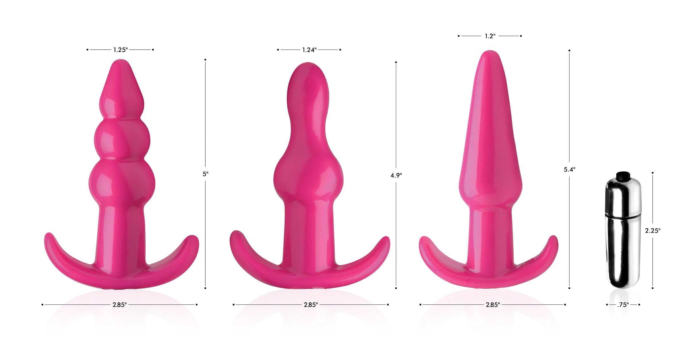 Thrill Trio Anal Plug Set - Pink Luxe Ember Essentials