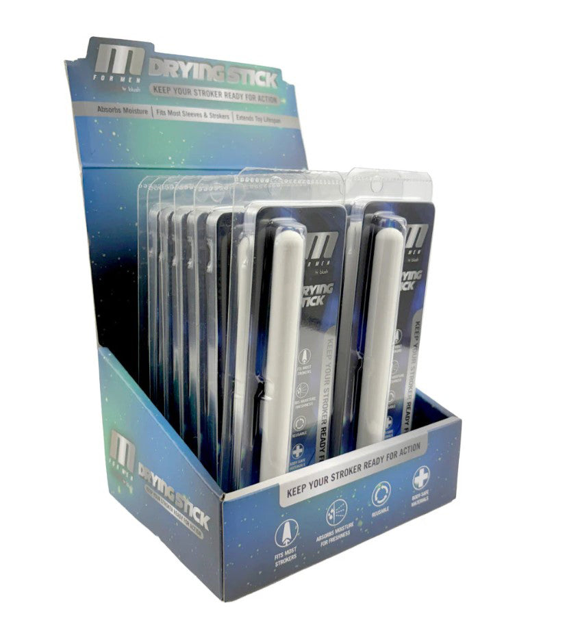 "M for Men Drying Stick White 12pcs Counter Display BL-06324-12"