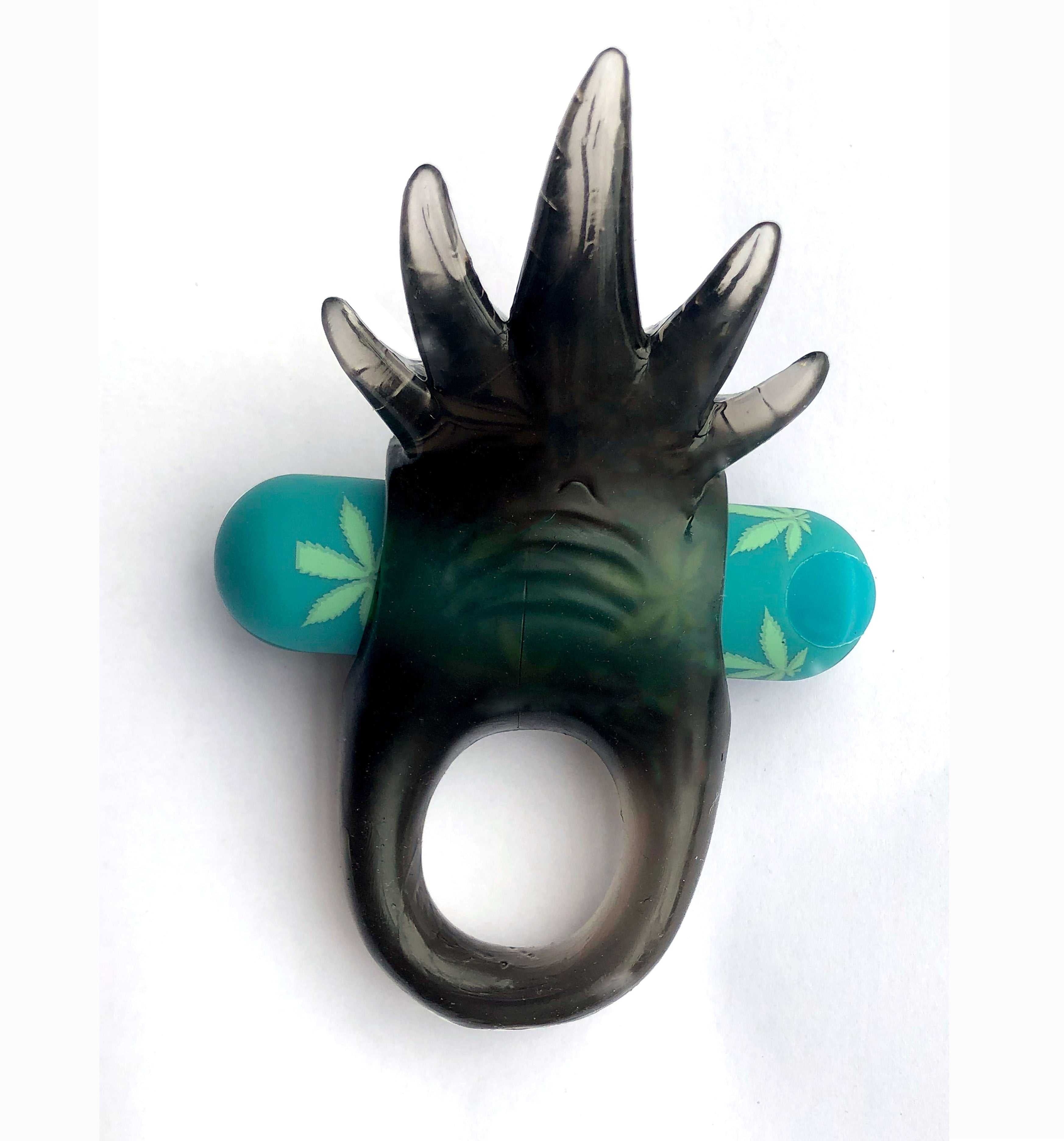 Ziggy Pot Leaf USB Rechargeable Vibrating Erection Enhancer Ring - 420 Series Luxe Ember Essentials