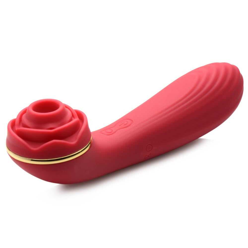 Bloomgasm Passion Petals 10x Suction Rose Vibrator - Red Luxe Ember Essentials