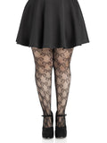 "Plus Bow Net Tights - 1x 2x - Black LA-9236XBK1X2"