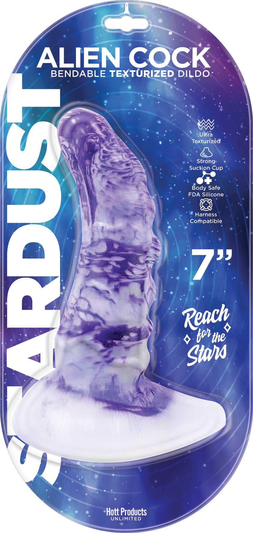 Stardust - Alien Cock - Bendable Texturized Dildo Texturized Dildo - 7 Inch Luxe Ember Essentials