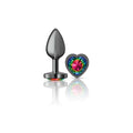 Rainbow Heart Gem Gunmetal Metal Plug - Sm Luxe Ember Essentials