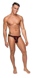 Kiss Me - Micro Thong v - Large/ X-Large - Sheer Lips Luxe Ember Essentials