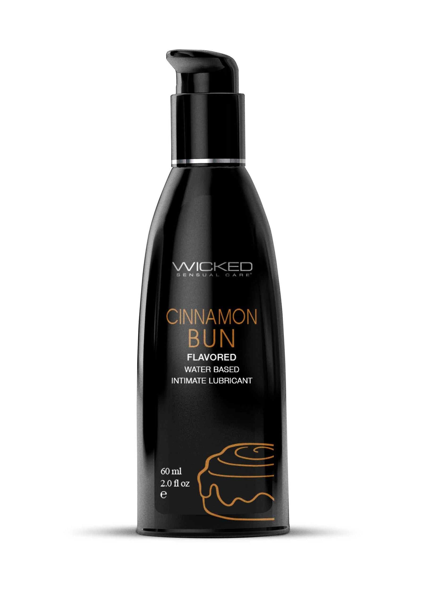 Aqua Cinnamon Bun Flavored Water Based Intimate Lubricant - 2 Fl. Oz. Luxe Ember Essentials