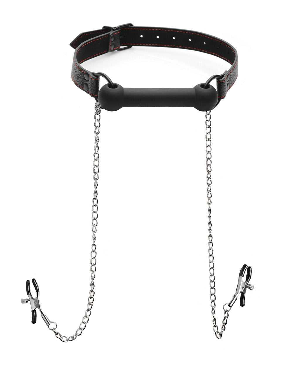 Silicone Bit Gag With Nipple Clamps Luxe Ember Essentials