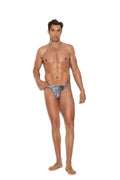 Men's Snap Closure Thong - Large/xlarge - Zebra Luxe Ember Essentials