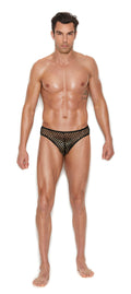 Men's Fishnet Thong Back Brief - Small/medium - Black Luxe Ember Essentials
