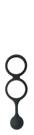 My Cock Ring Scrotum Ring With Weighted Ball Banger - Black Luxe Ember Essentials