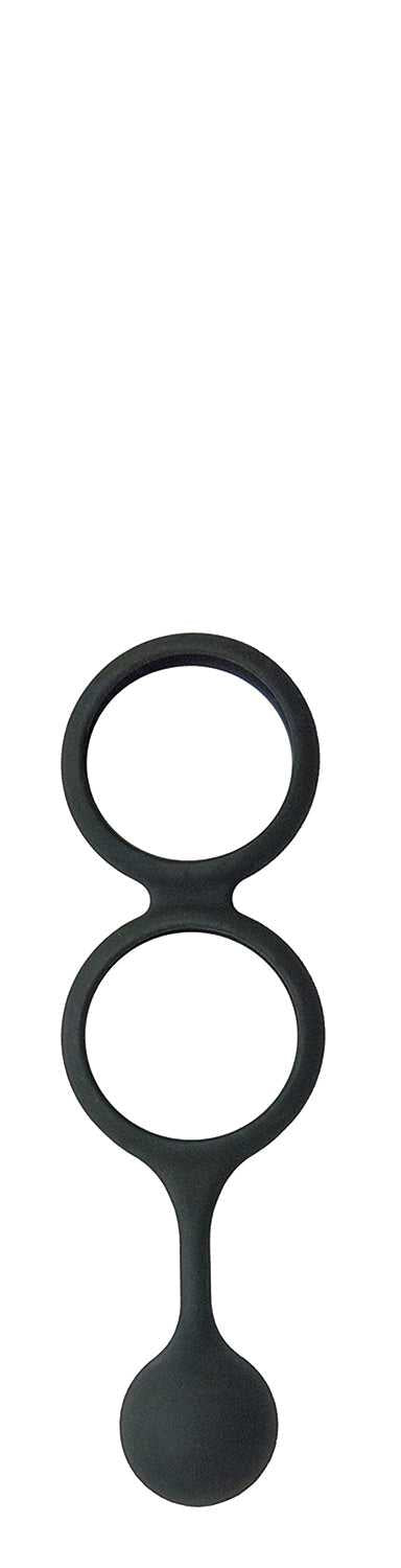 My Cock Ring Scrotum Ring With Weighted Ball Banger - Black Luxe Ember Essentials