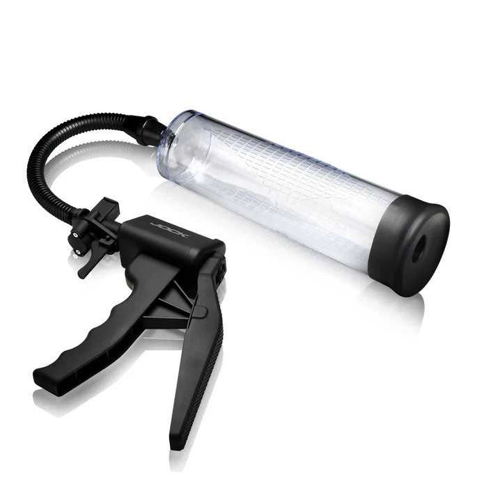 Amp Up Penis Pump With Trigger Handle - Clear Luxe Ember Essentials