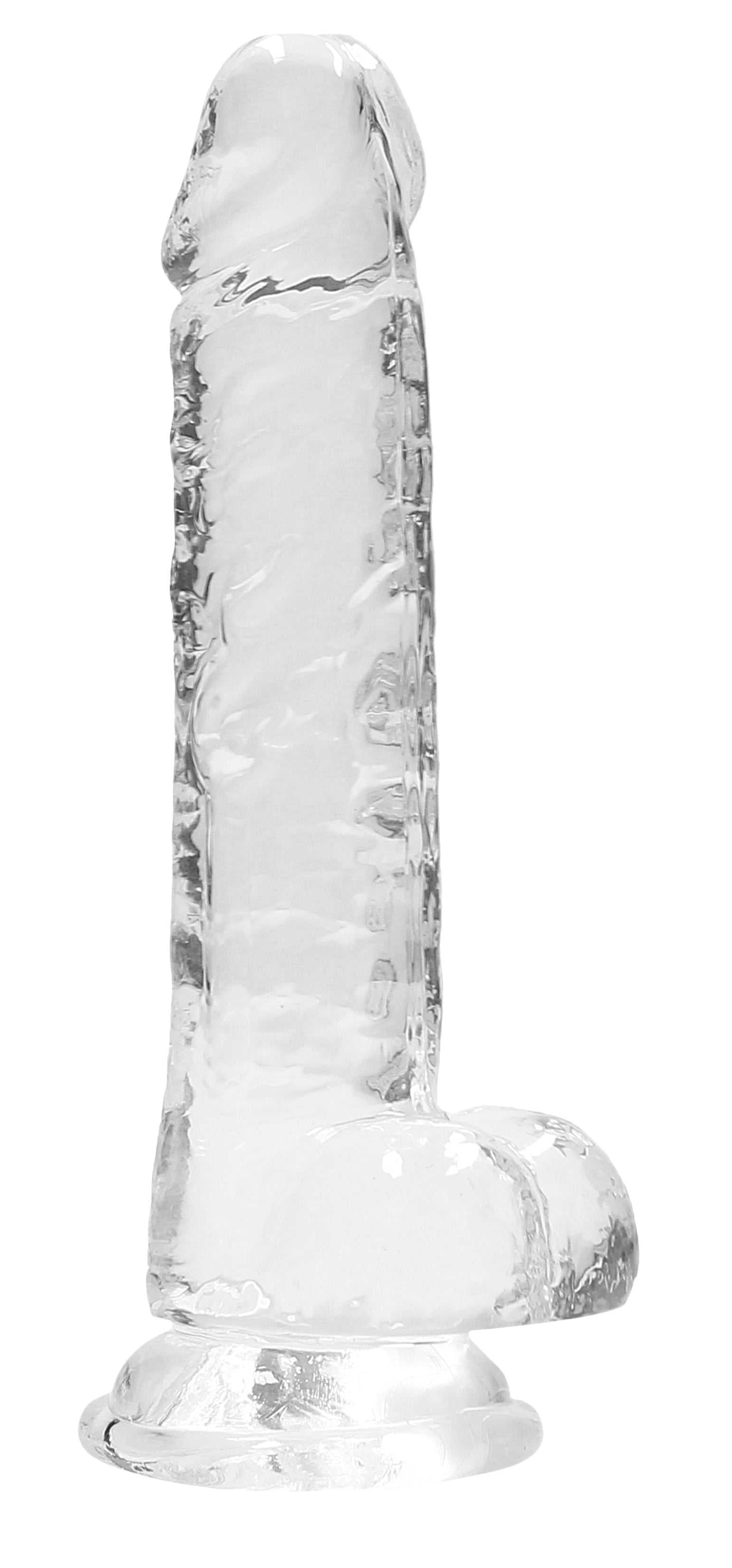 7 Inch Realistic Dildo With Balls - Translucent Luxe Ember Essentials
