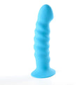 Kendall Silicone Dong Swirled Satin Finish - Neon Blue Luxe Ember Essentials