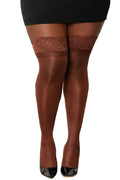 Lace Top Thigh High - Queen Size - Espresso Luxe Ember Essentials