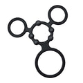 Enhancer Quad Cockring - Black Luxe Ember Essentials