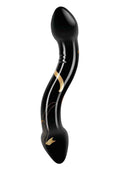 Secret Kisses - 7.5 Inch Handblown Double Ended Dildo - Black Luxe Ember Essentials