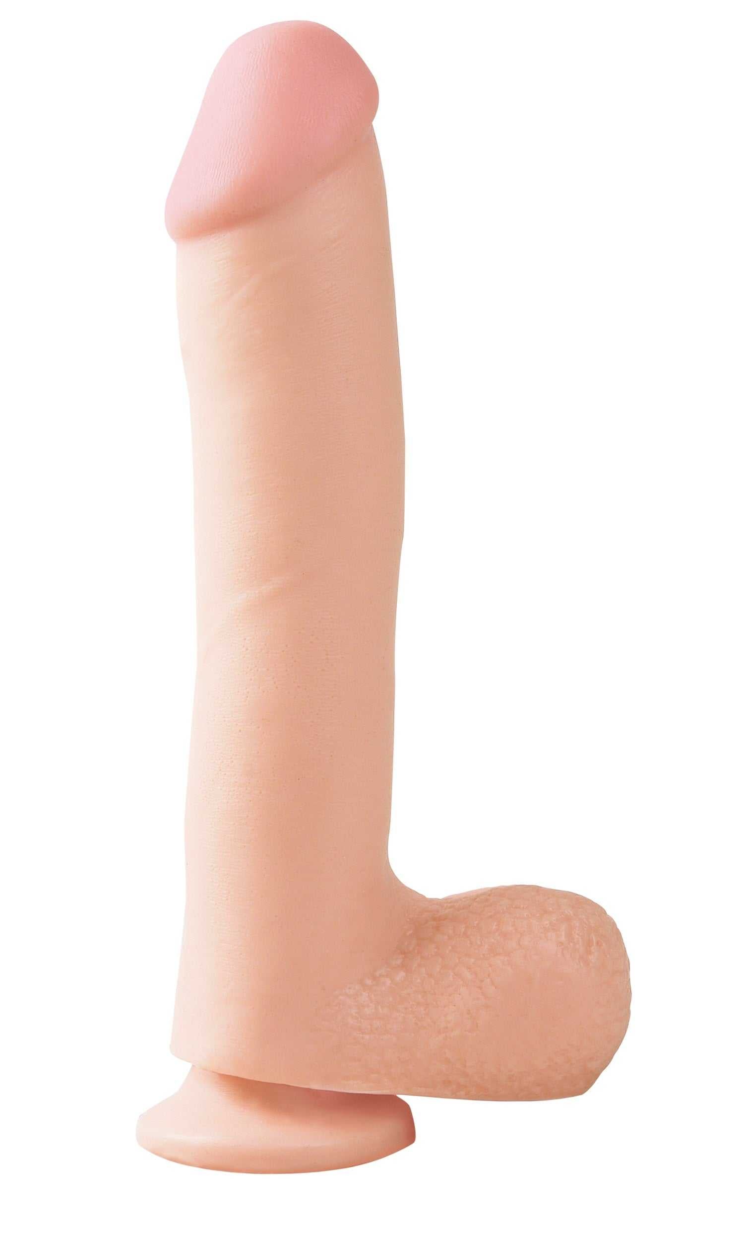 Basix Rubber Works - 10 Inch Dong With Suction Cup - Flesh Luxe Ember Essentials