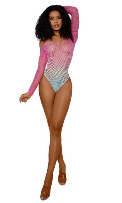 Ombre Net Bodystocking - Os - Tropical Sky Luxe Ember Essentials