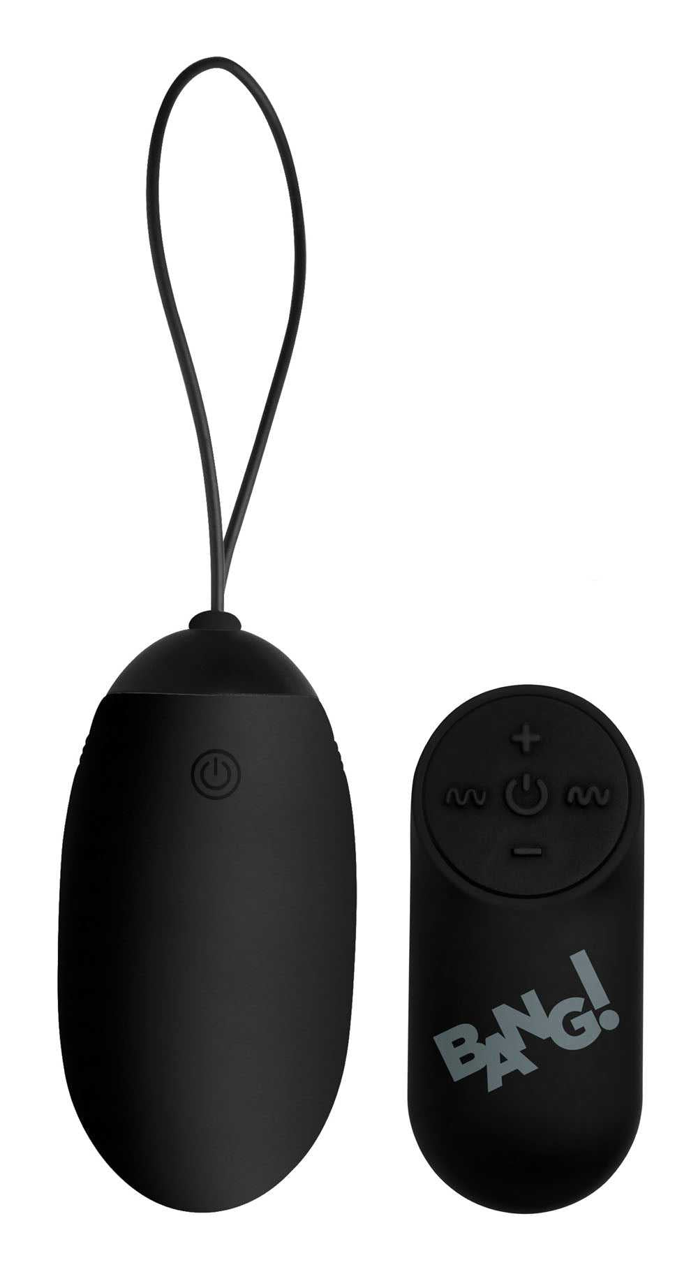 Bang XL Silicone Vibrating Egg - Black Luxe Ember Essentials