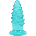 "Crystal Jellies - Anal Twist - 6 Inch Teal DJ0289-14-CD"