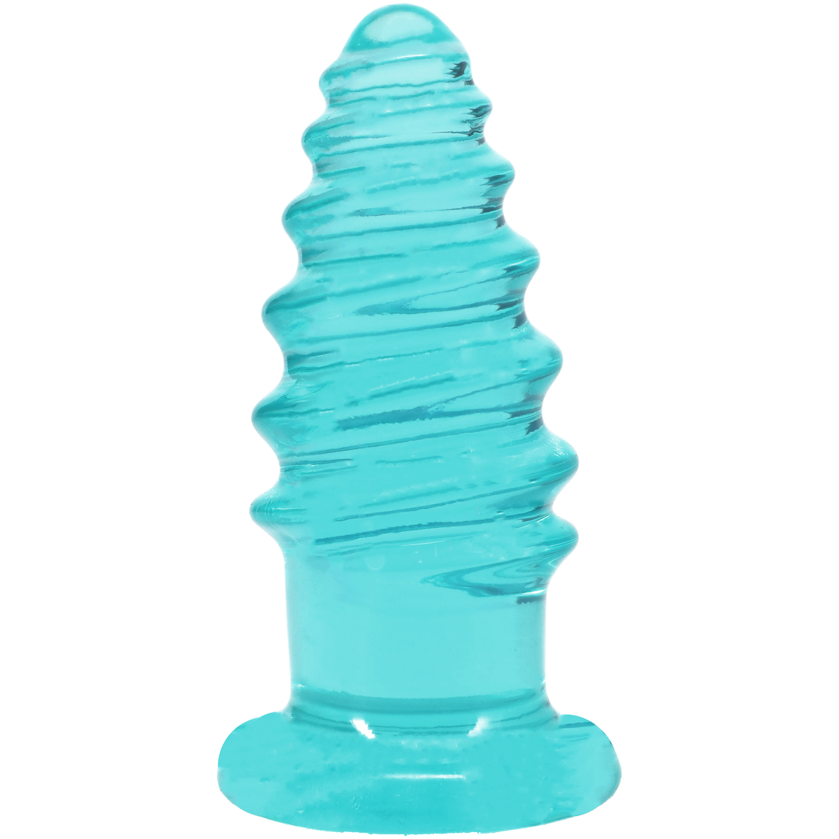 "Crystal Jellies - Anal Twist - 6 Inch Teal DJ0289-14-CD"