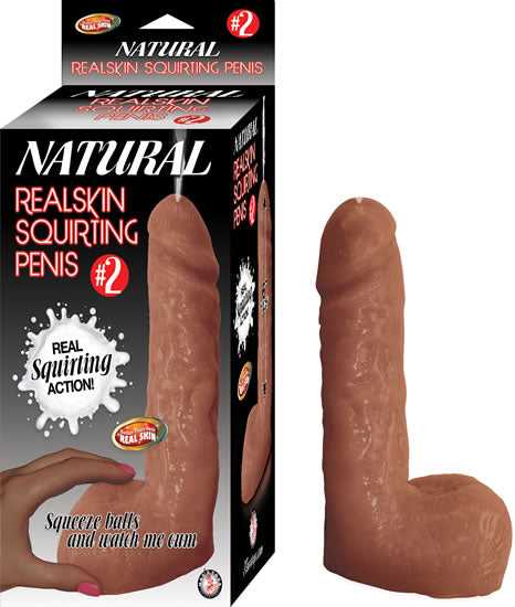 #2 Natural Realskin Squriting Penis - Brown Luxe Ember Essentials
