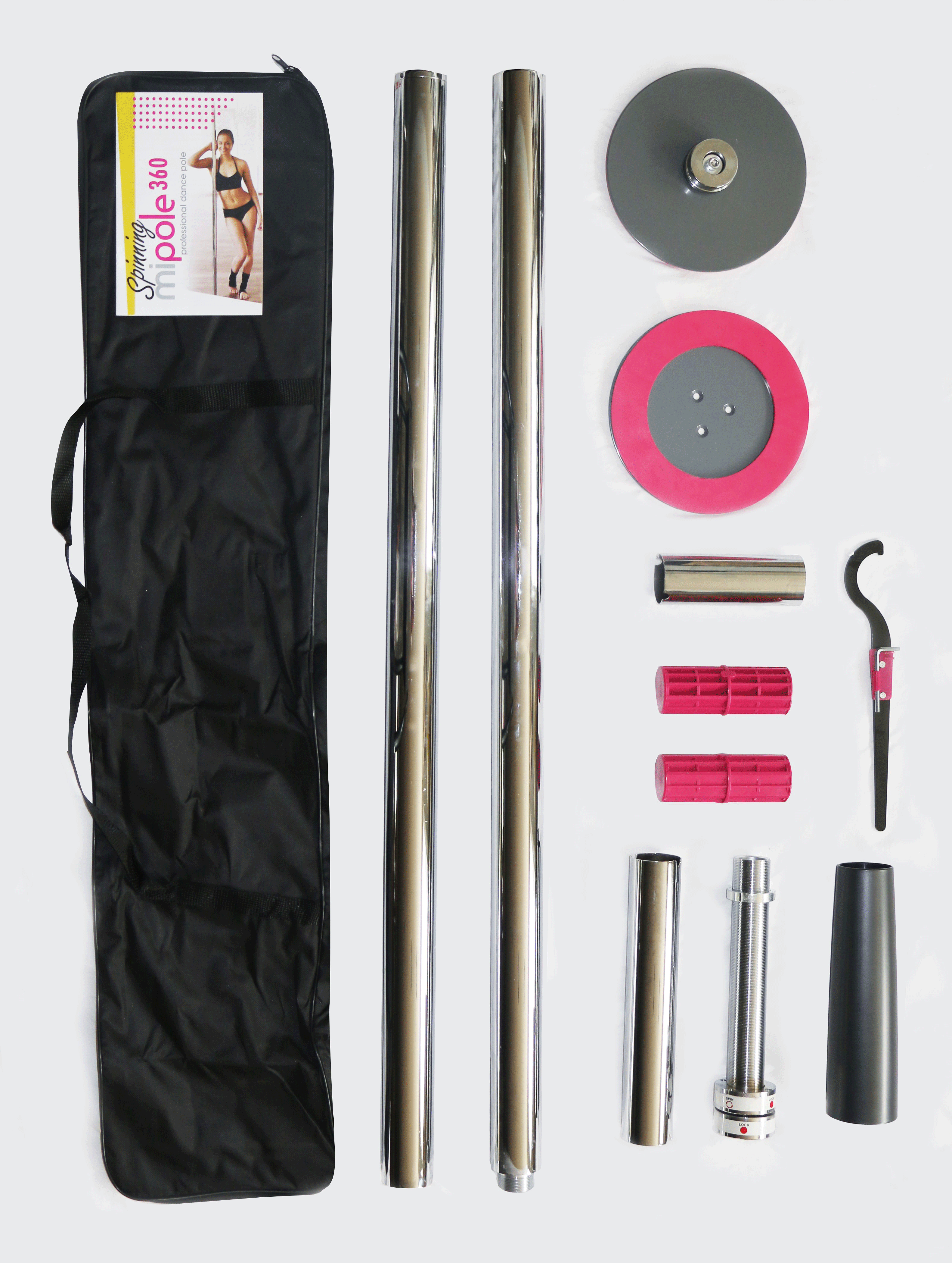 Mipole 360 Spinning Professional Dance Pole Luxe Ember Essentials