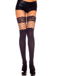 Lace Top Spandex Thigh Hi With Net Insert Luxe Ember Essentials