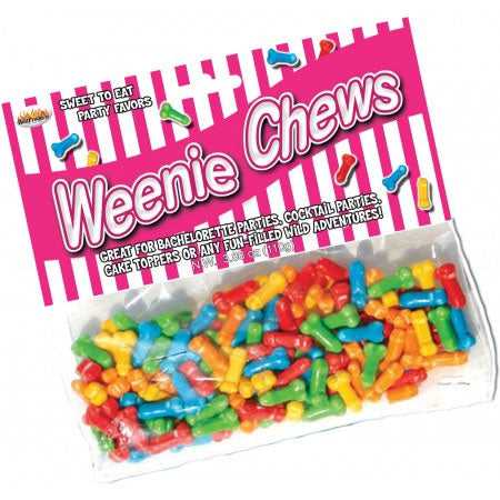 Weenie Chews Multi Flavor Assorted Penis Shaped Candy - 125 Piece Bag Luxe Ember Essentials