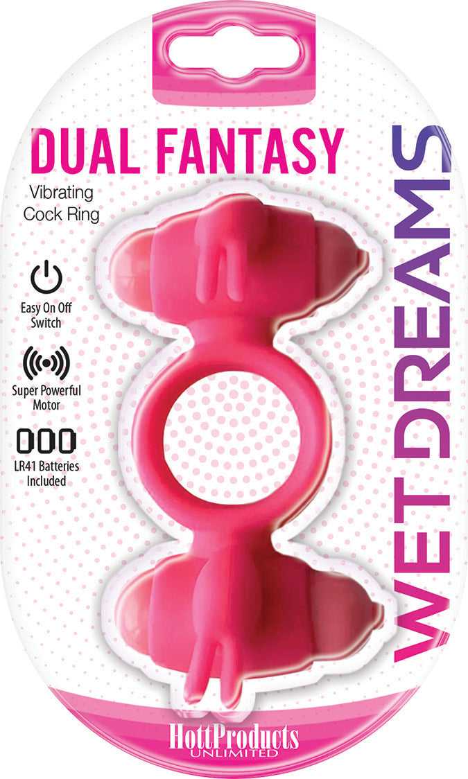Wet Dreams - Dual Fantasy Cock Ring With Turbo Motors - Pink Luxe Ember Essentials