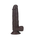 Real Skin 7.5" Dual Layer Dildo - Dark Brown Luxe Ember Essentials