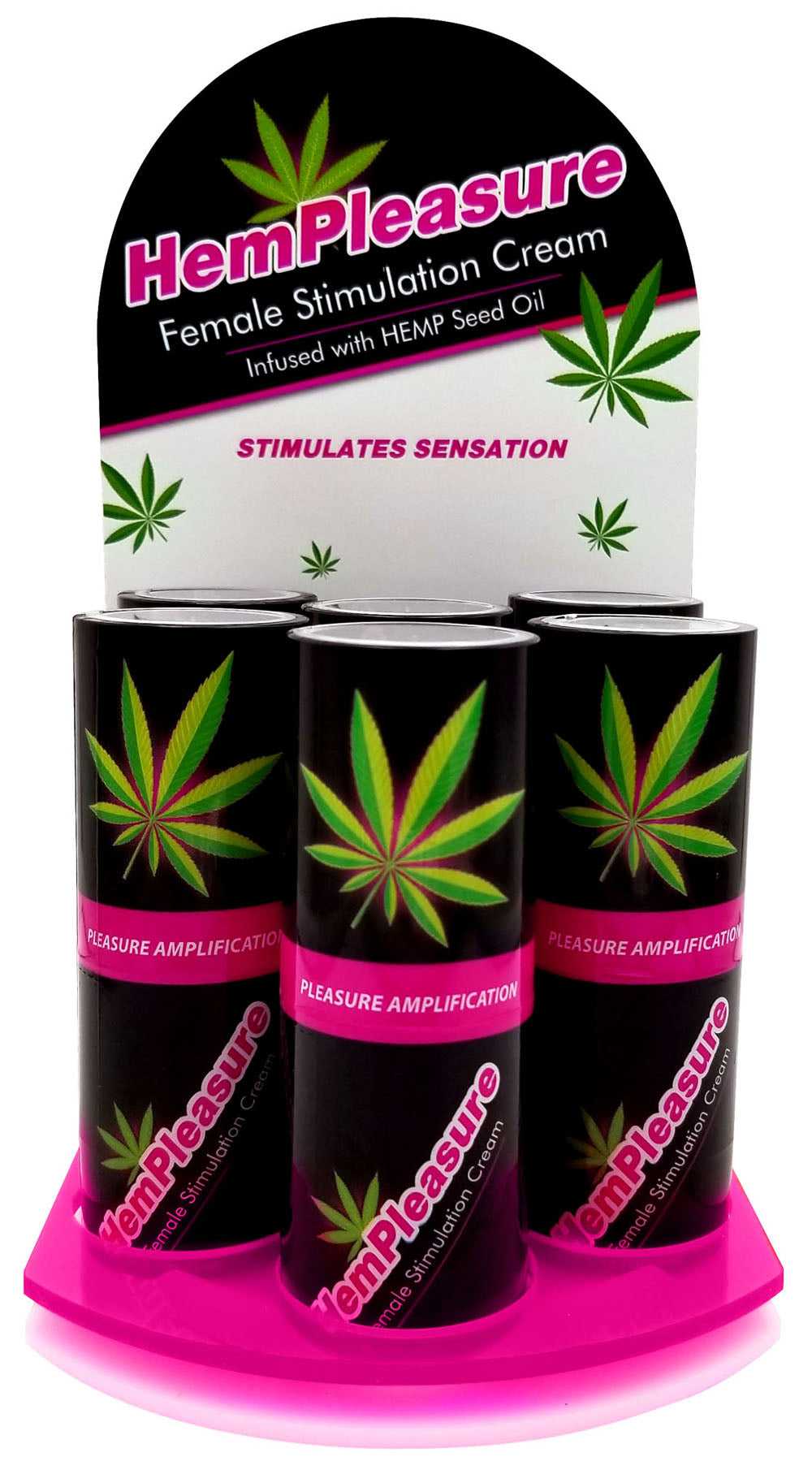 Hempleasure Female Stimulation Cream .5 Oz 6 Bottle Display Luxe Ember Essentials