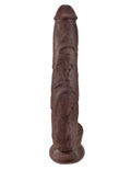 King Cock 14 Inch Cock With Balls - Brown Luxe Ember Essentials