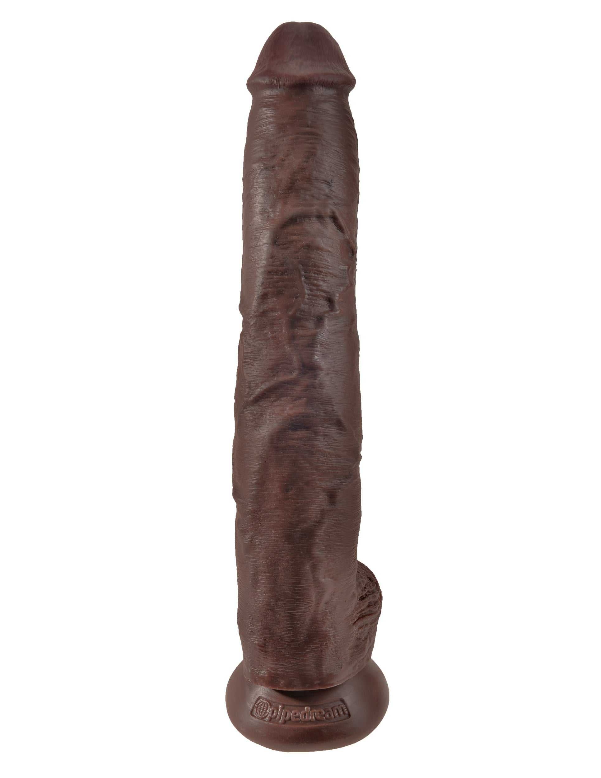 King Cock 14 Inch Cock With Balls - Brown Luxe Ember Essentials
