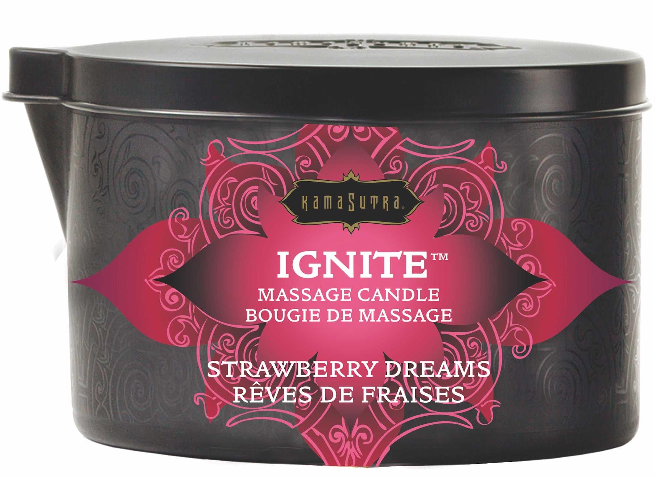 Ignite Strawberry Dreams Massage Candle - 6 Oz. Luxe Ember Essentials