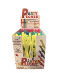 "Party Pecker Sipping Straws 5 Assorted Colors 144 Pcs Display HTP2101D"