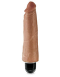 King Cock 8 Inch Vibrating Stiffy - Tan Luxe Ember Essentials