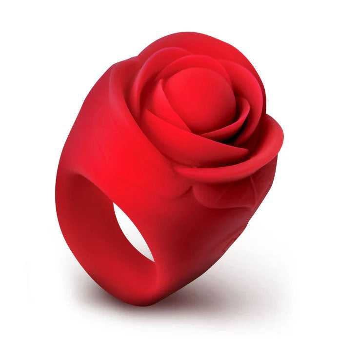 Rose Ring Discreet Finger Vibrator - Red Luxe Ember Essentials