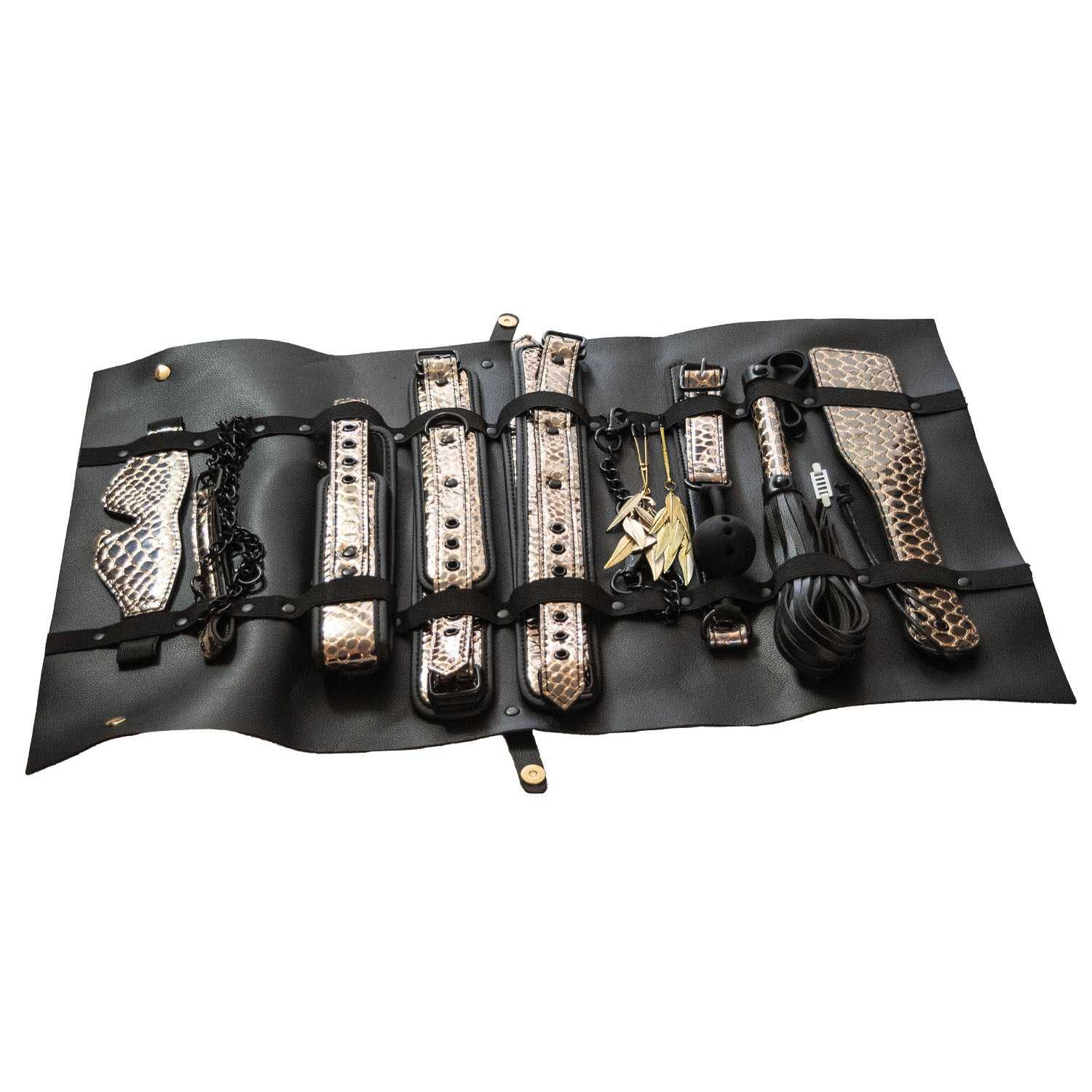 The Traveler 10 Piece Restraint and Bondage Play Kit Luxe Ember Essentials