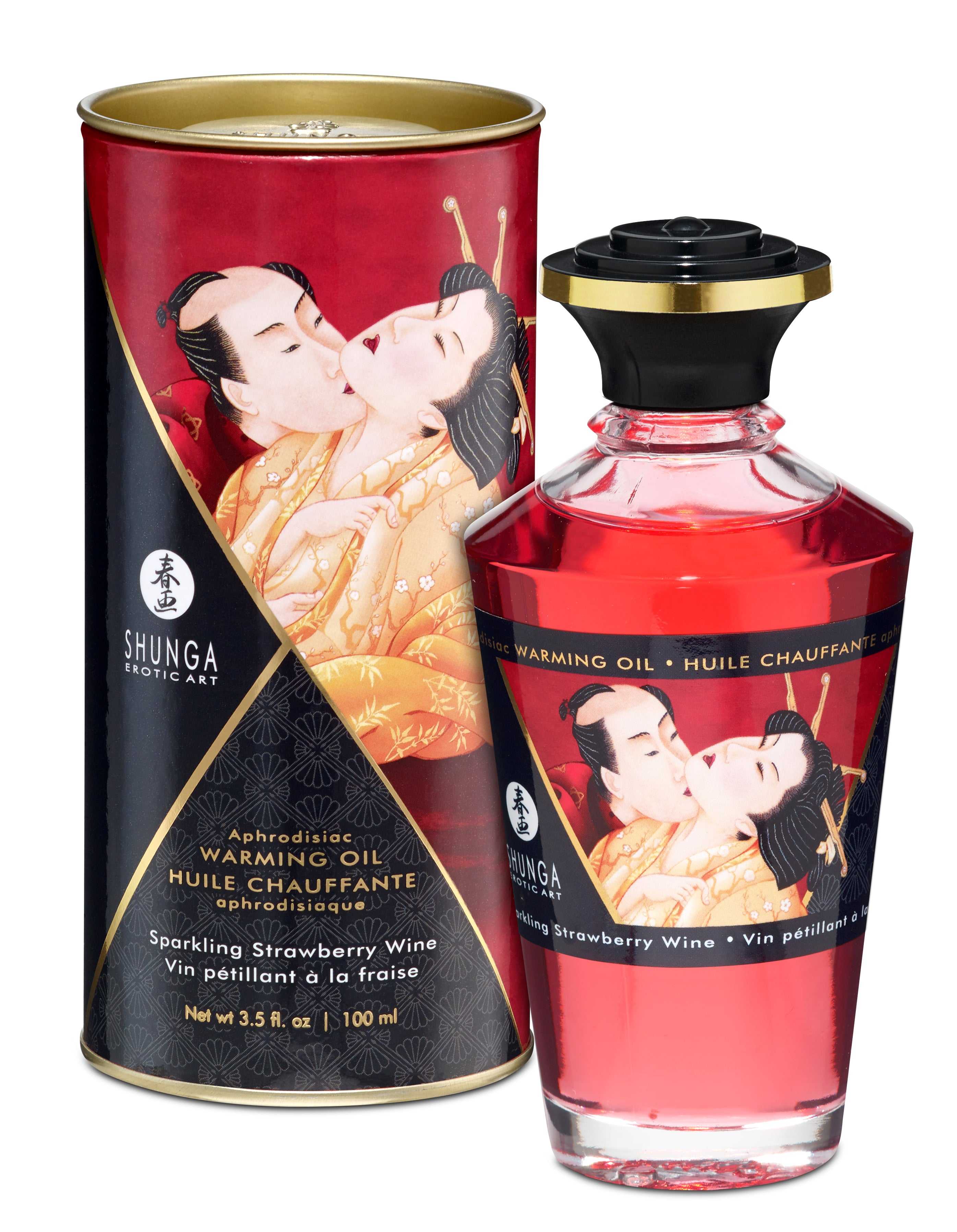 Aphrodisiac Warming Oil - Sparkling Strawberry Wine Luxe Ember Essentials