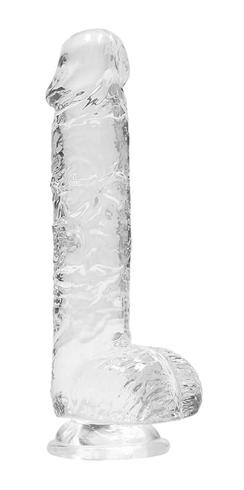 6 Inch Realistic Dildo With Balls - Translucent Luxe Ember Essentials
